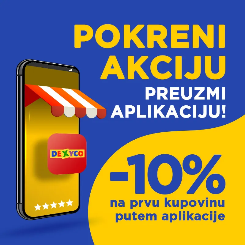  10% popusta na prvu kupovinu putem mobilne aplikacije!