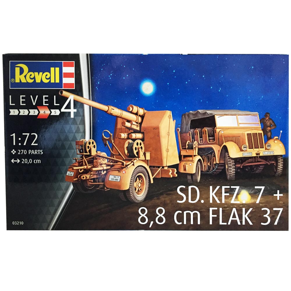 REVEL MAKETA  SD.KFZ.7 + 8,8 CM FLAK 37 