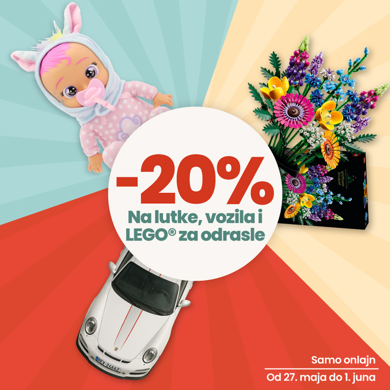 - 20% na lutke,vozila, Lego adults 
