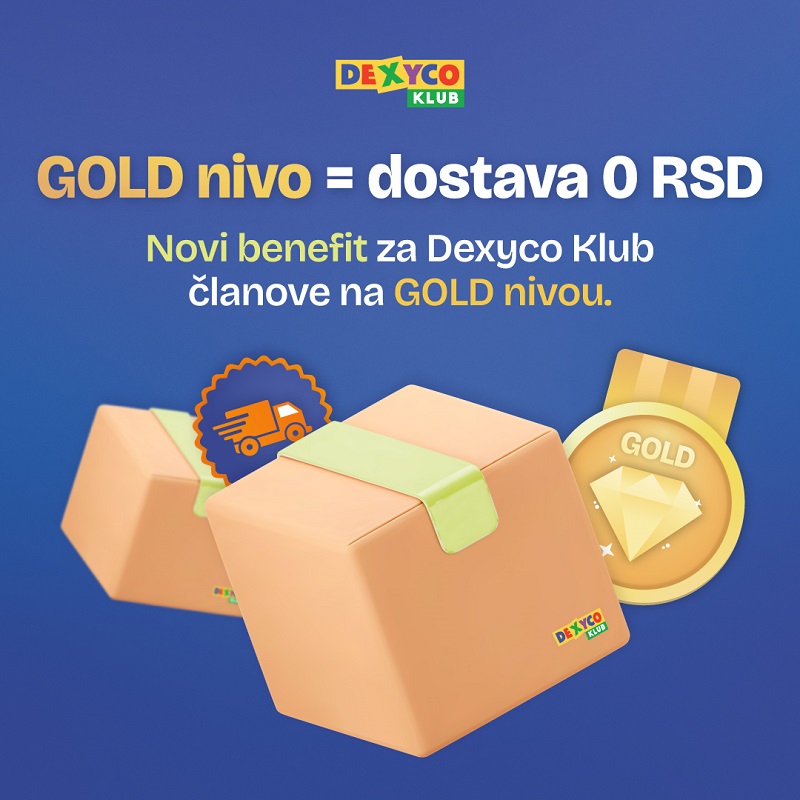 Besplatna dostava za Gold članove Dexyco kluba