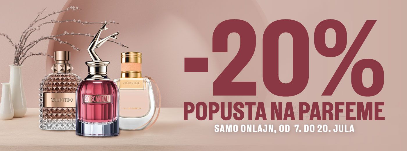 20% popusta na odabrane parfeme!