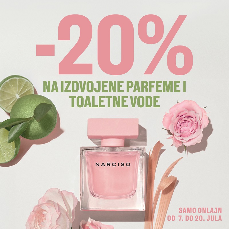 20% popusta na odabrane parfeme!