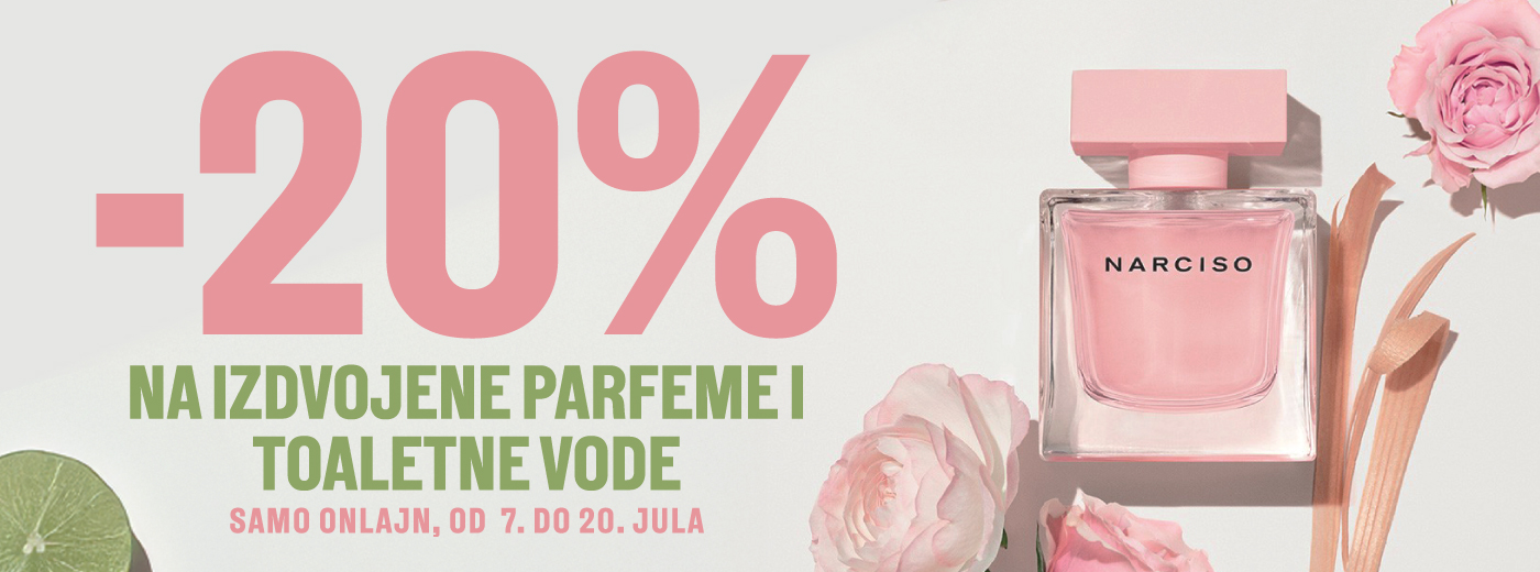 20% popusta na odabrane parfeme!