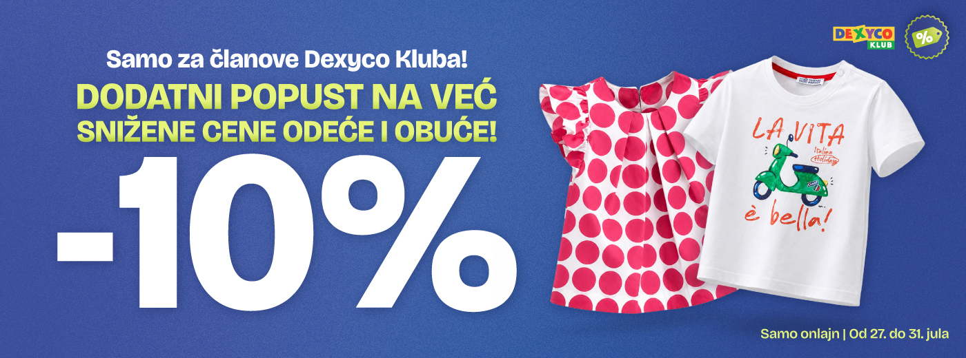 Dodatnih 10% popusta na odeću i obuću - Klub