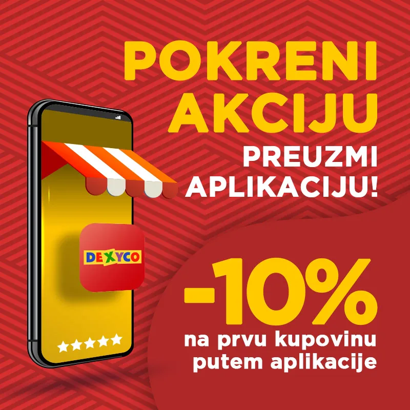  10% popusta na prvu kupovinu putem mobilne aplikacije!