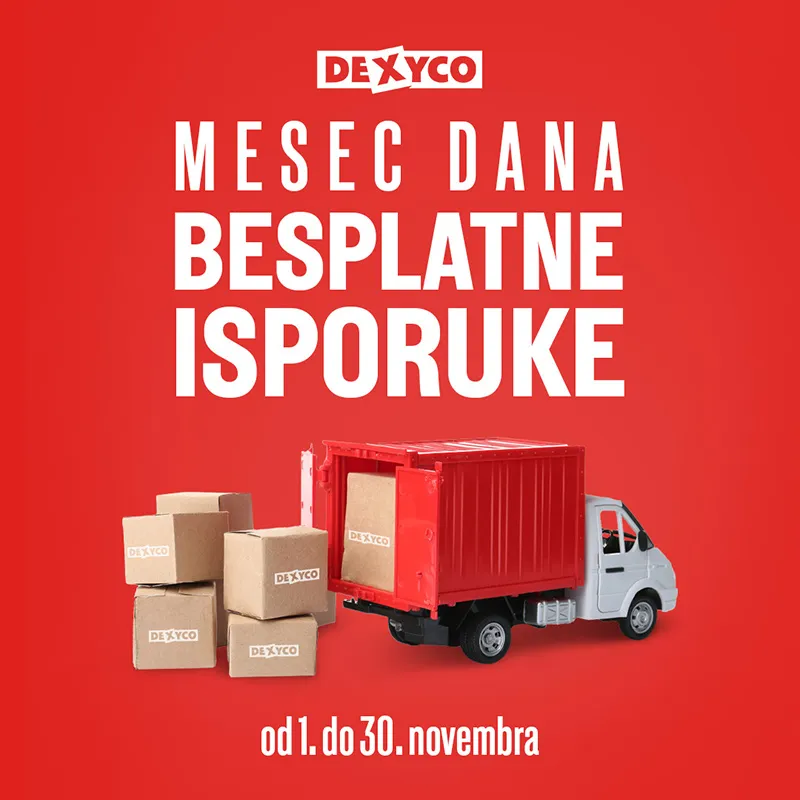 Besplatna dostava u mesecu oktobru!