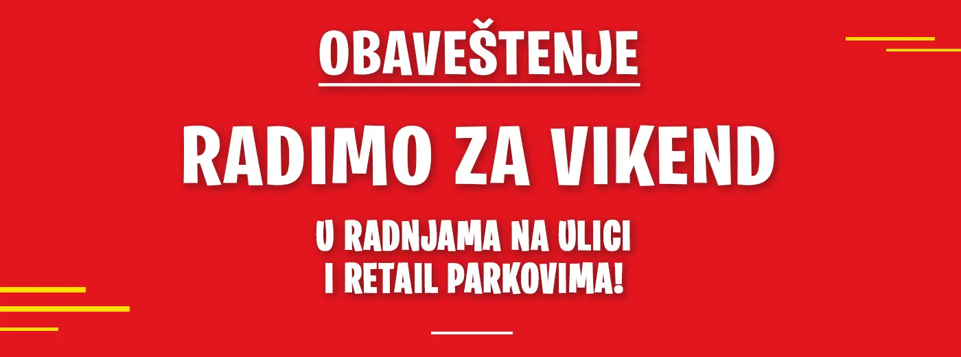 Radimo vikendom