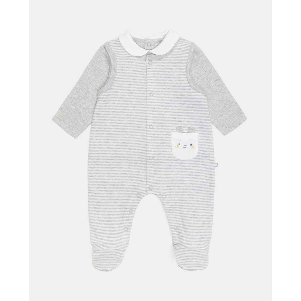 BLUKIDS SET SALOPETTE GREY LT GREY MEL