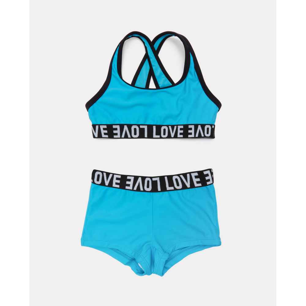 BLUKIDS KUPACI KOSTIM DVODELNI BIKINI FITNESS TURCHESE MULTICOLOR