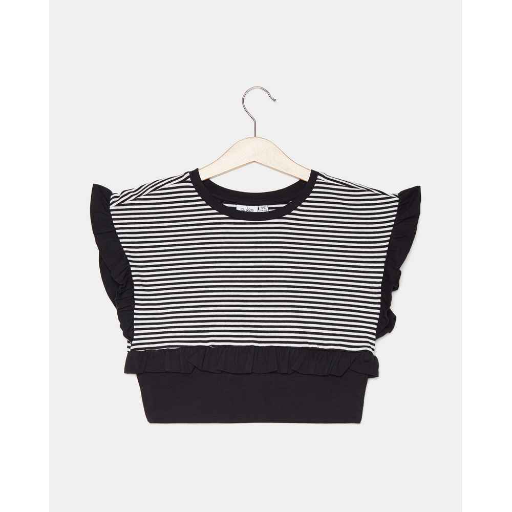 BLUKIDS MAJICA BEZ RUKAVA TANK Y/DSTRIPES/BLACK BEA