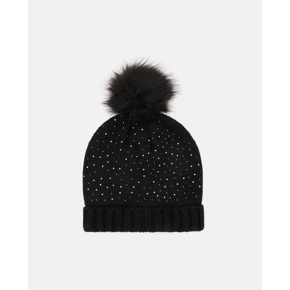 BLUKIDS KAPA HAT TRICOT PONPON BLACK ANTHRACITE