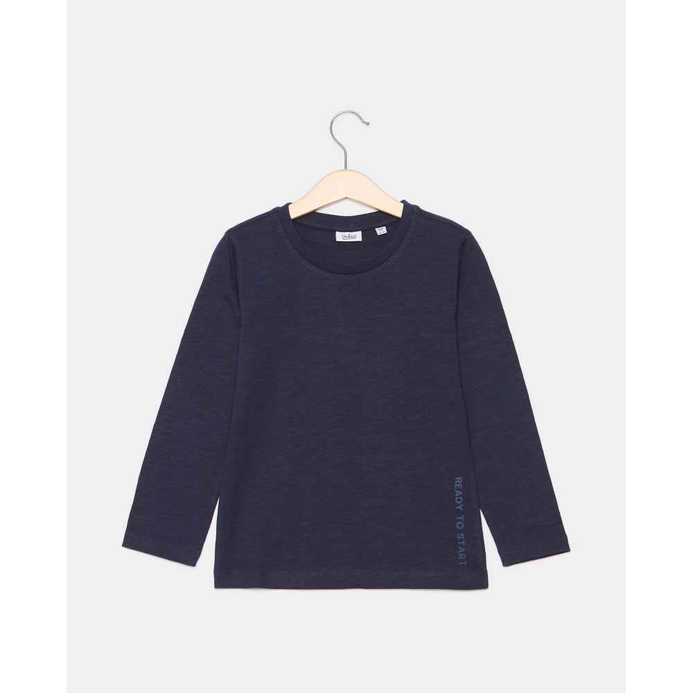 BLUKIDS MAJICA DUG RUKAV T-SHIRT BLACK IRIS
