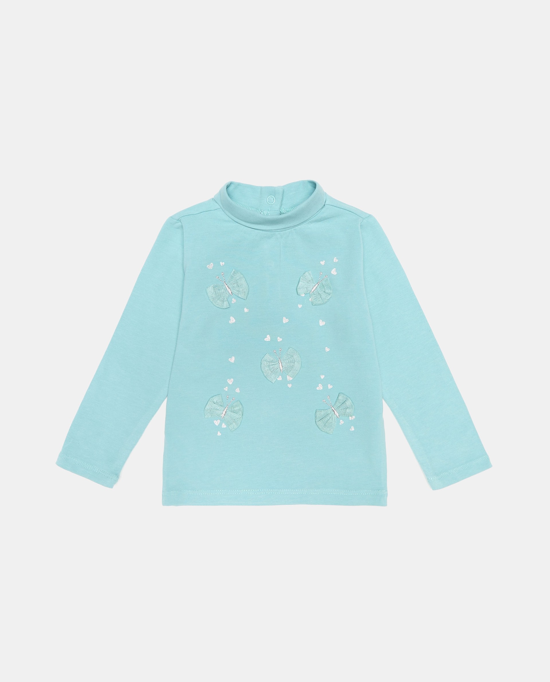 BLUKIDS MAJICA DUG RUKAV HIGH NECK W/APPLICATION AQUIFER 