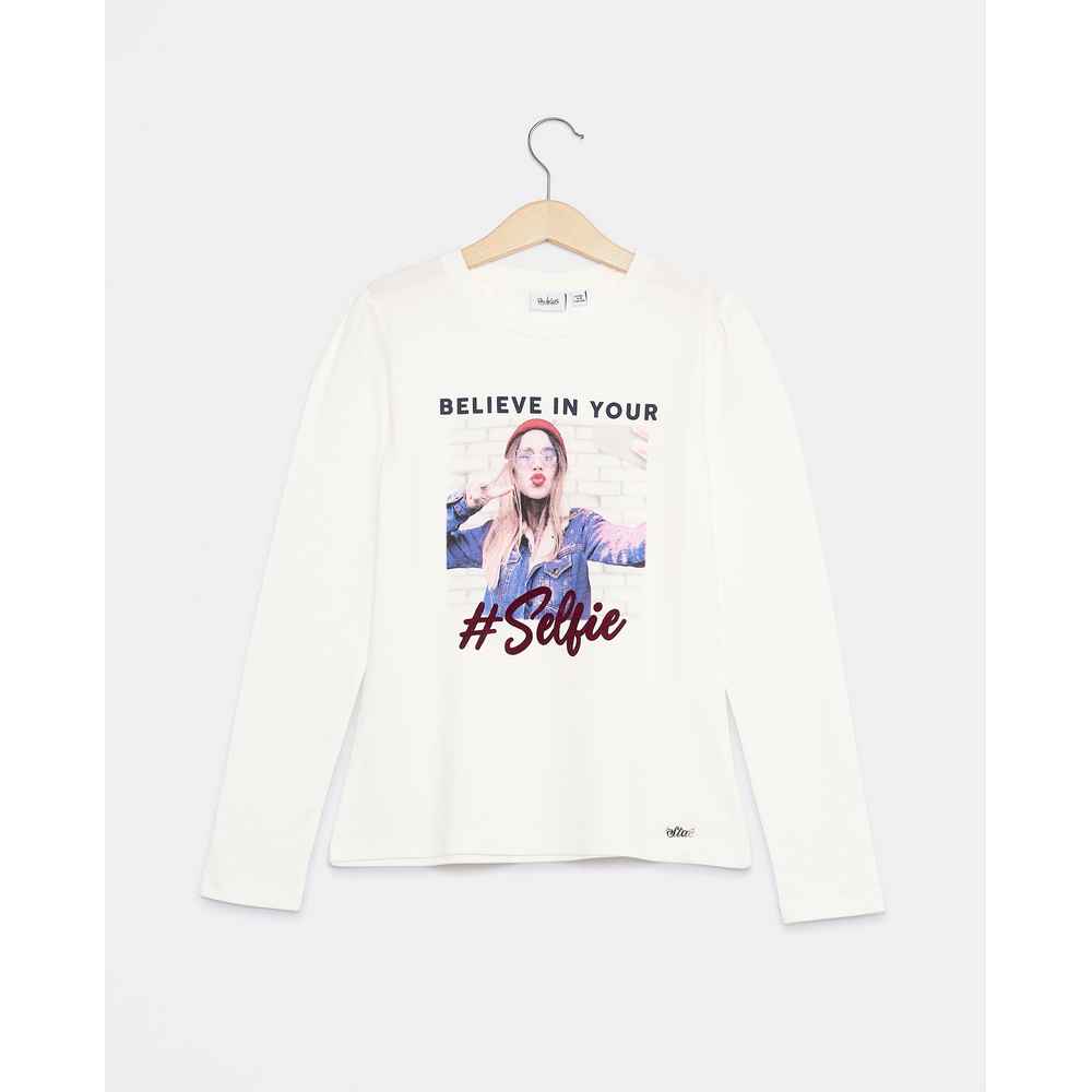 BLUKIDS MAJICA DUG RUKAV T-SHIRT L/S SNOW WHITE