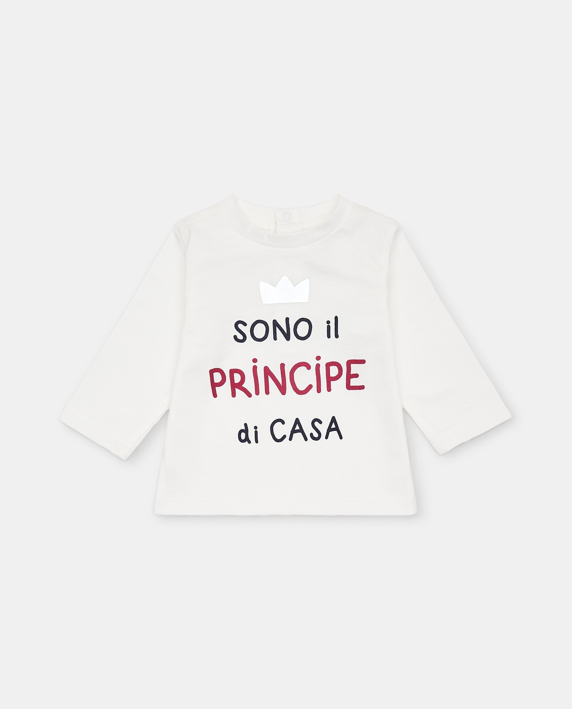 BLUKIDS MAJICA DUG RUKAV T-SHIRT PRINCIPE BOY BLANC DE BLANC 