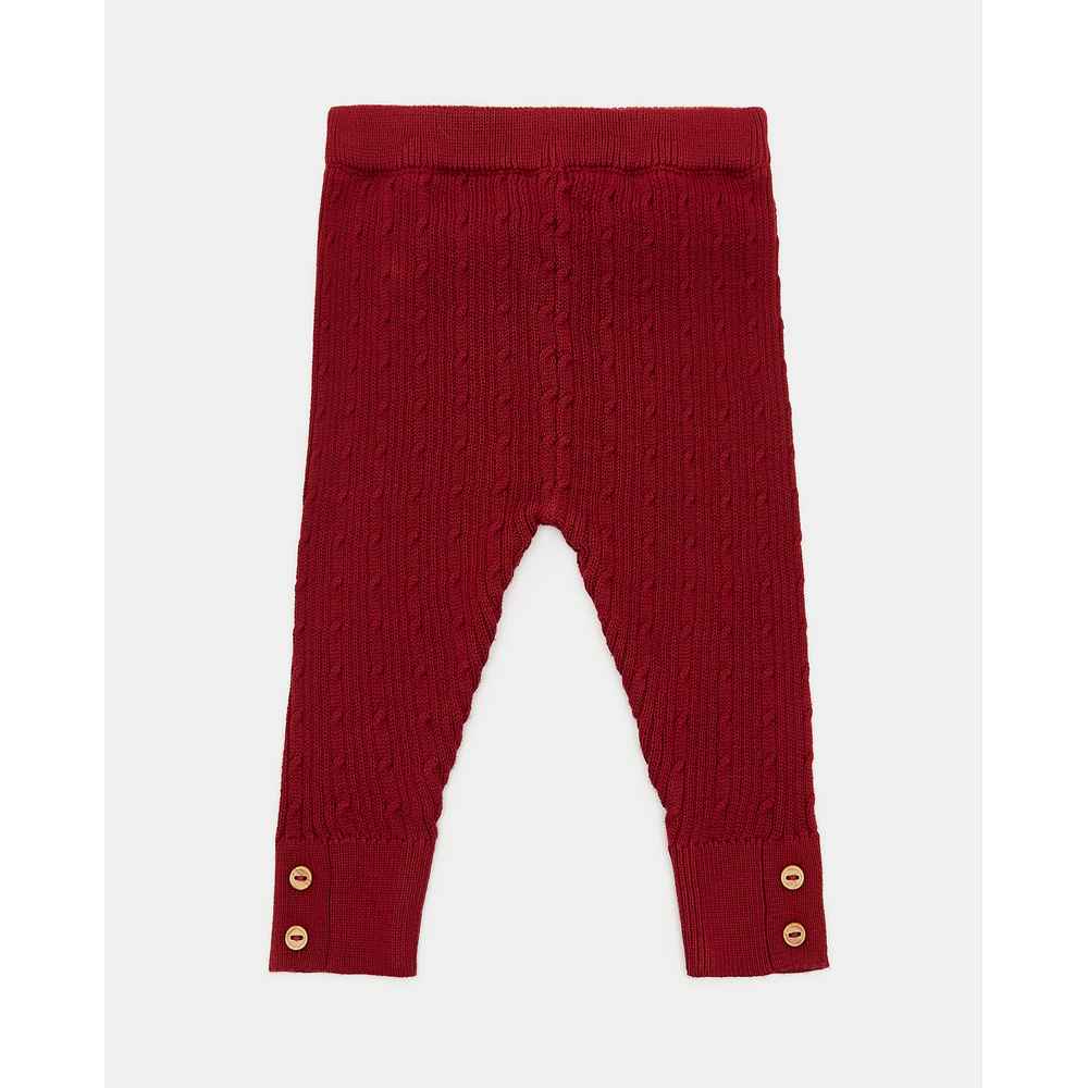 BLUKIDS HELANKE LEGGINGS ROSSO RUMBA RED 