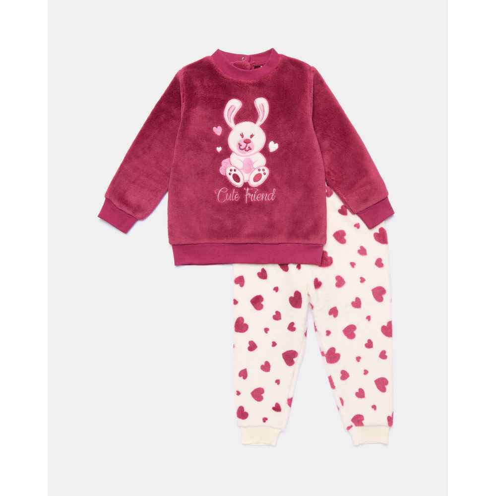BLUKIDS PIDZAMA CORAL FLEECE PYJAMAS GIRLRASPBERRY RADIANCE