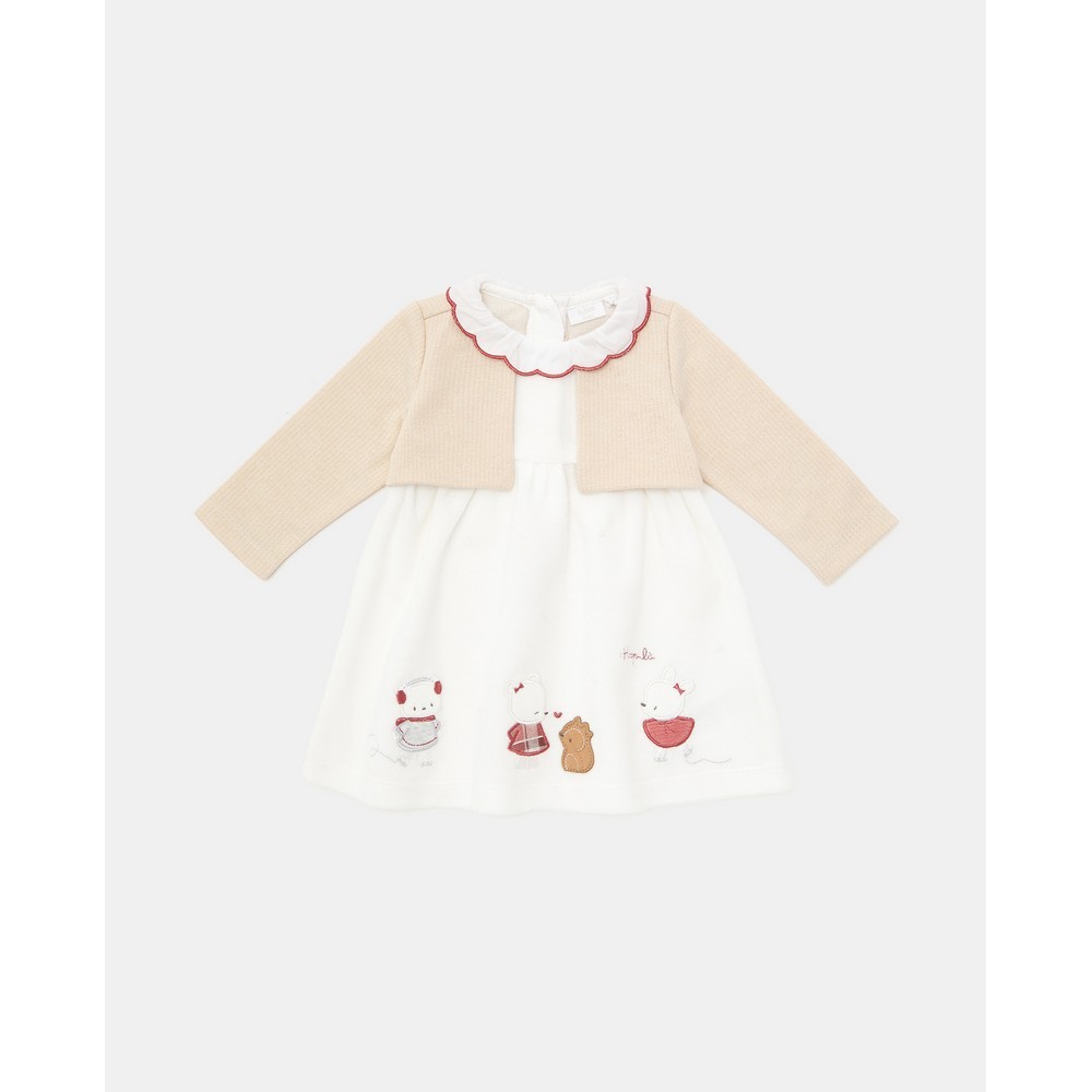 BLUKIDS SET HALJINA I BOLERO BLANC DE BLANC 