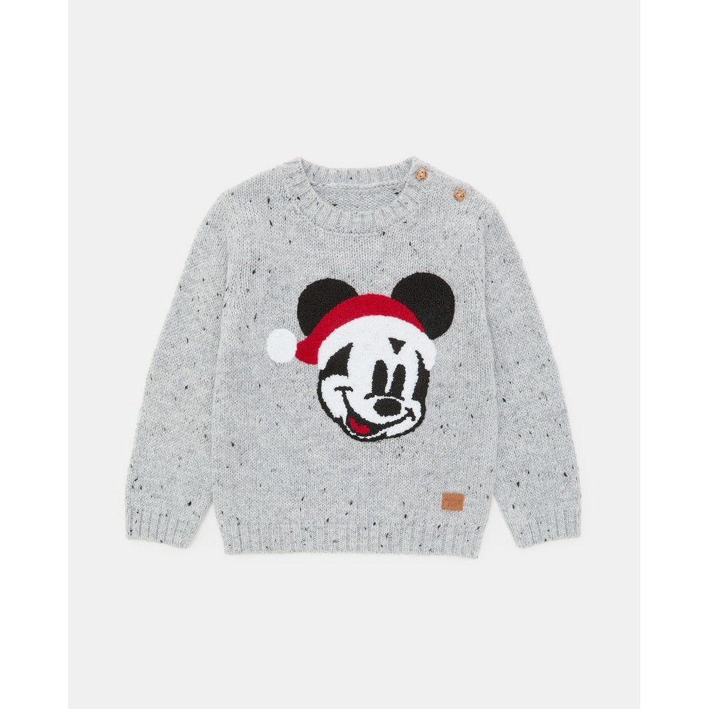 BLUKIDS DZEMPER MICKEY XMAS GREY MELANGE