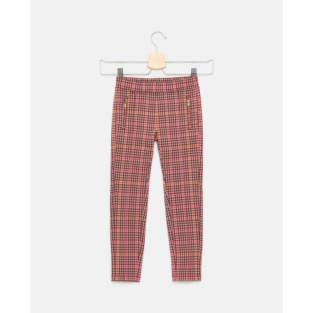 BLUKIDS PANTALONE BROWN CHECK 