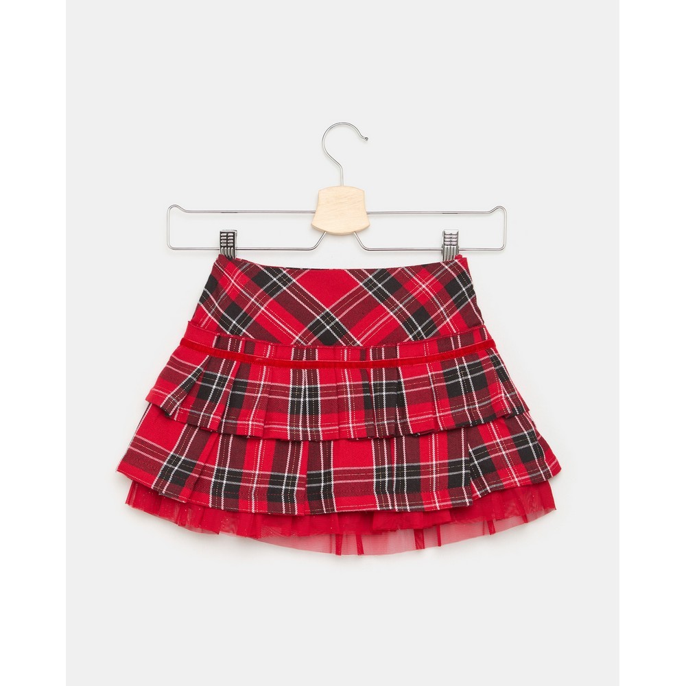 BLUKIDS SUKNJA RED/BLACK CHECK 