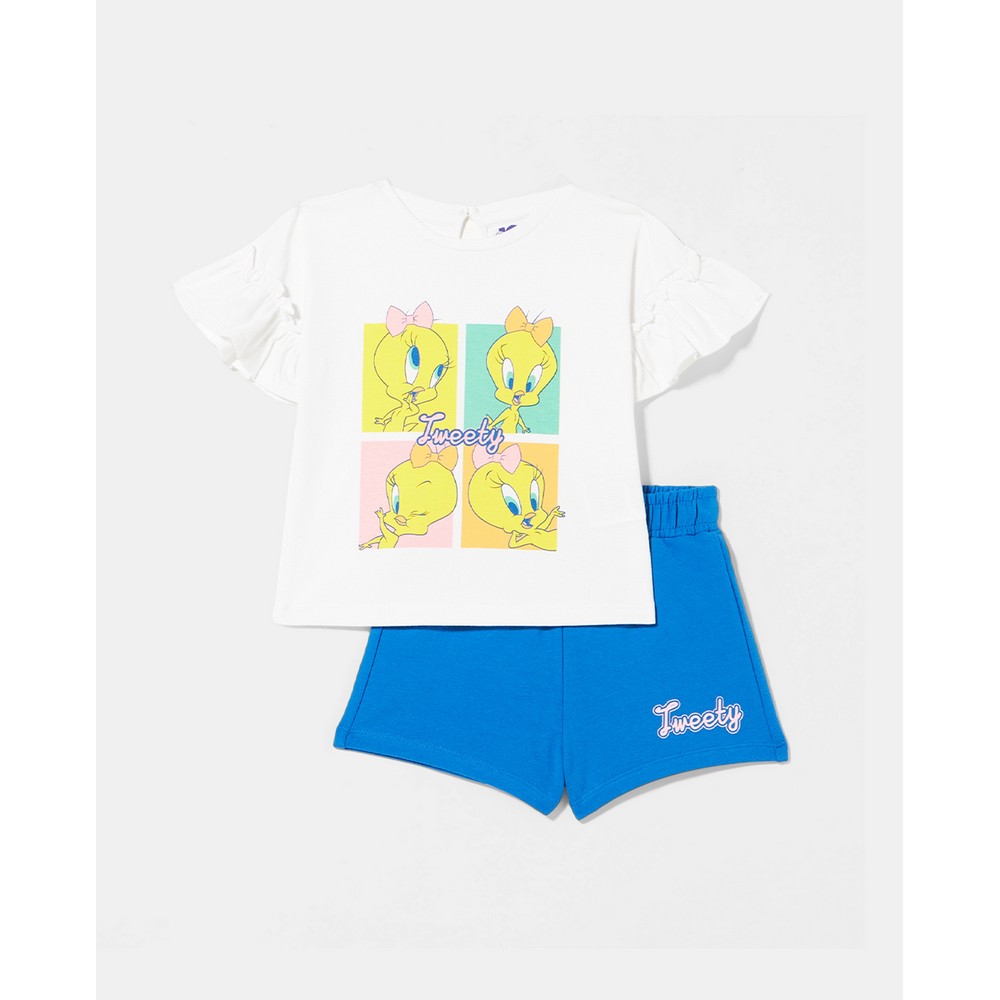 BLUKIDS MAJICA KRATAK RUKAV I SORTS BRIGHT WHITE