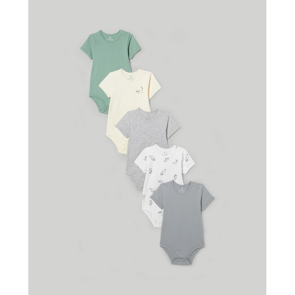 BLUKIDS BODI KRATAK RUKAV MULTICOLOUR5 KOM 