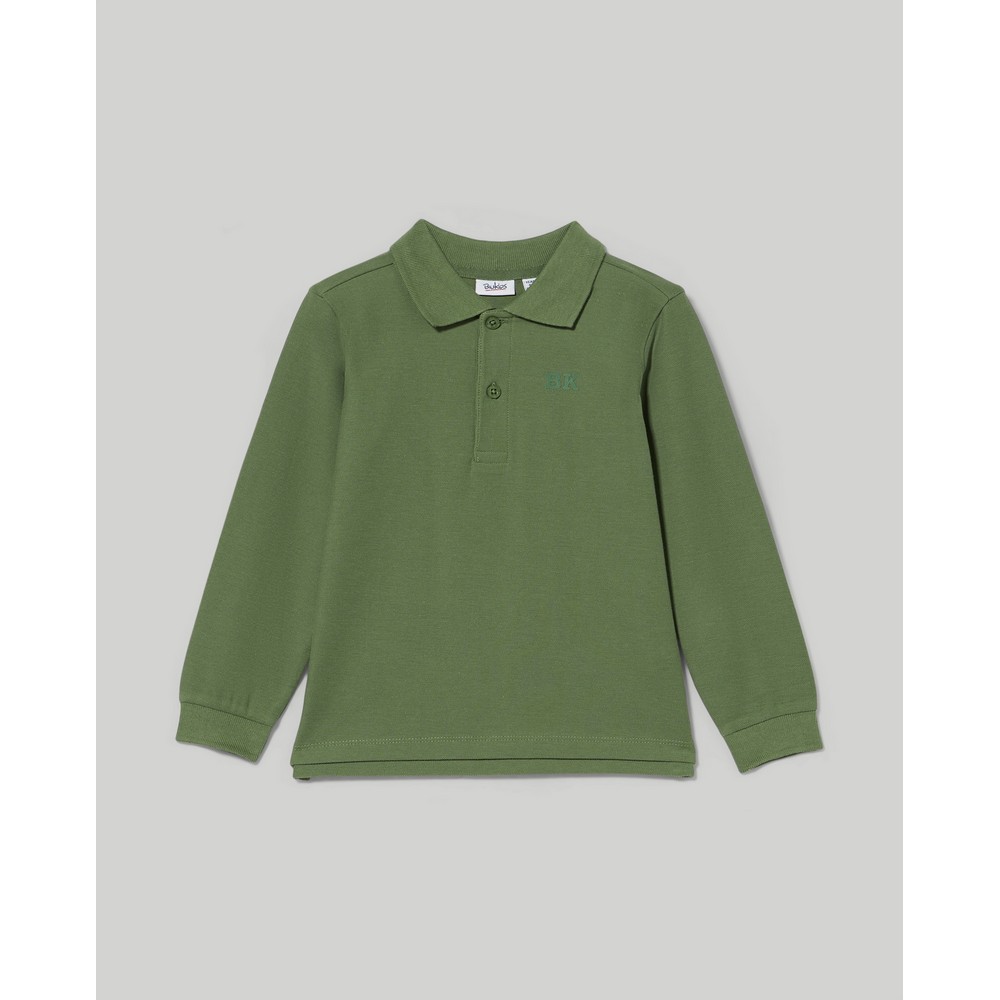 BLUKIDS MAJICA POLO DUG RUKAV OLIVINE