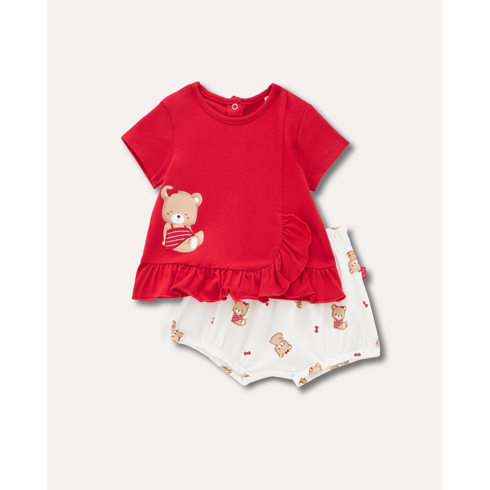 BLUKIDS MAJICA KRATAK RUKAV I SORTS TRUE RED