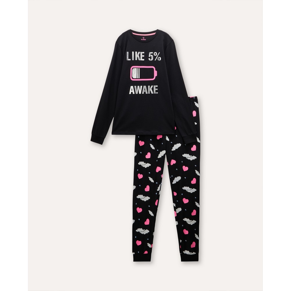 BLUKIDS PIDZAMA BLACK 