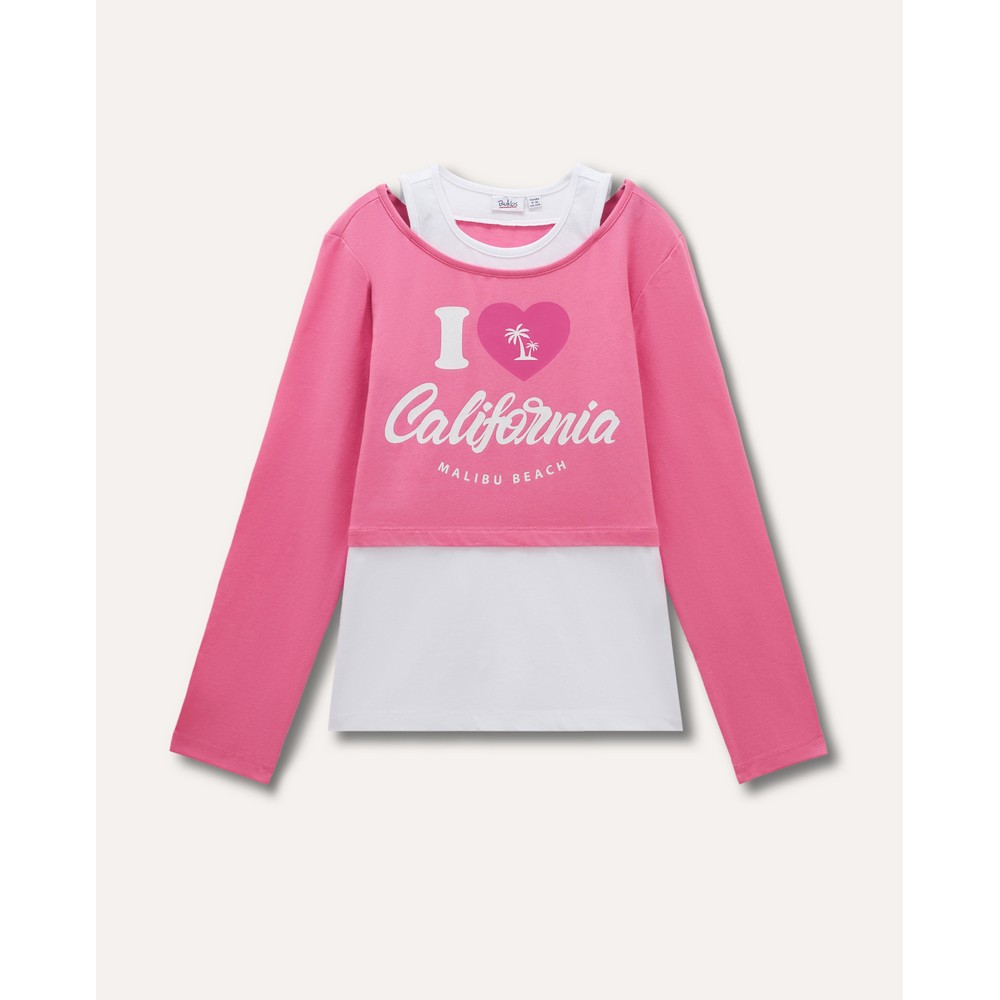 BLUKIDS MAJICA DUG RUKAV PINK