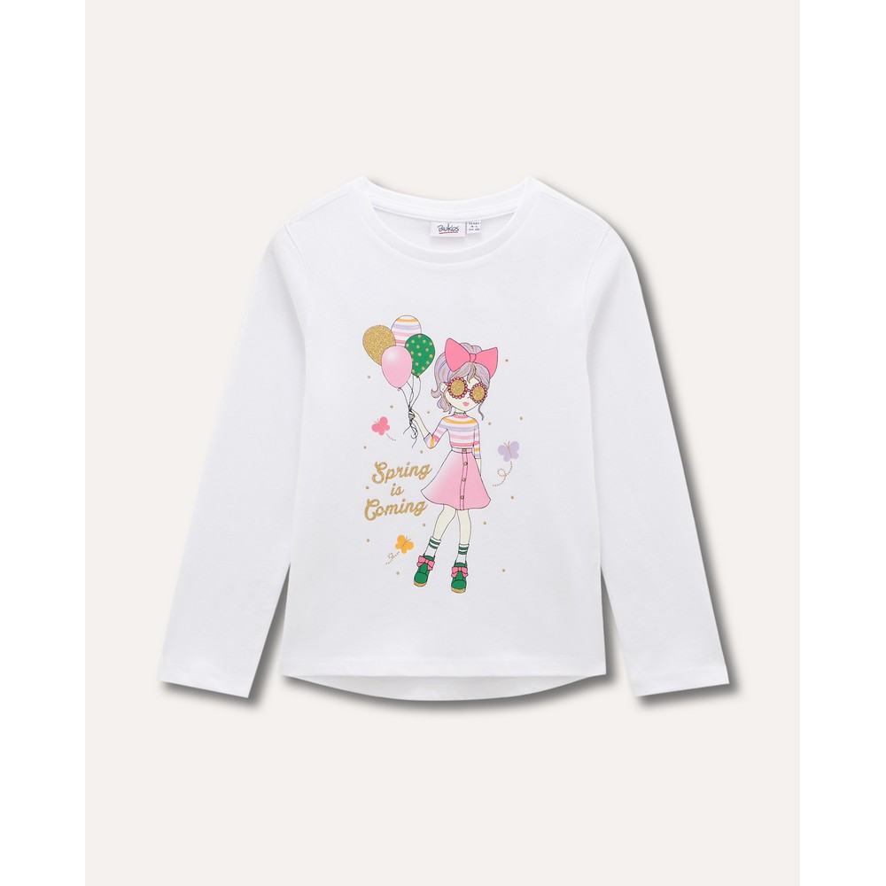 BLUKIDS MAJICA DUG RUKAV BRIGHT WHITE