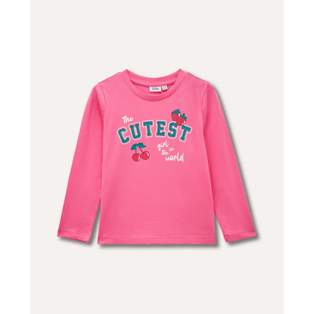 BLUKIDS MAJICA DUG RUKAV FUXIA PINK