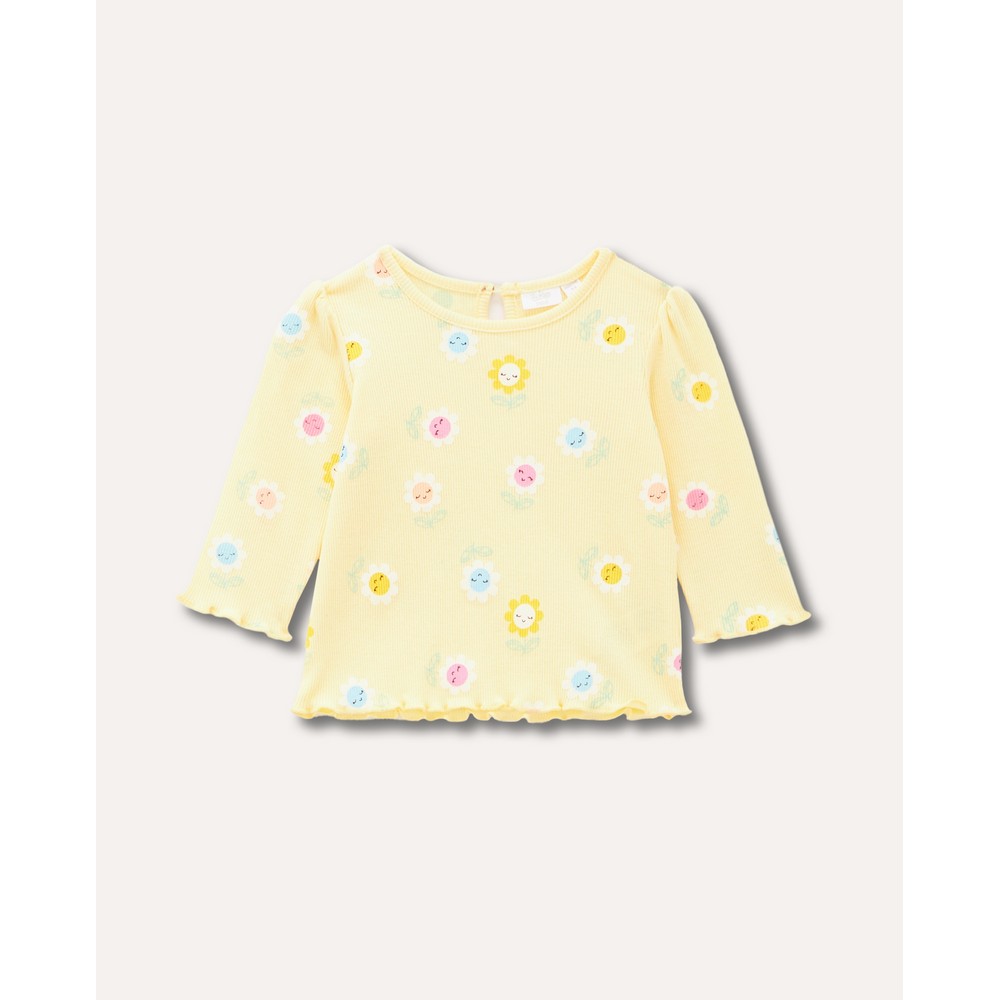 BLUKIDS MAJICA DUG RUKAV YELLOW IRIS 