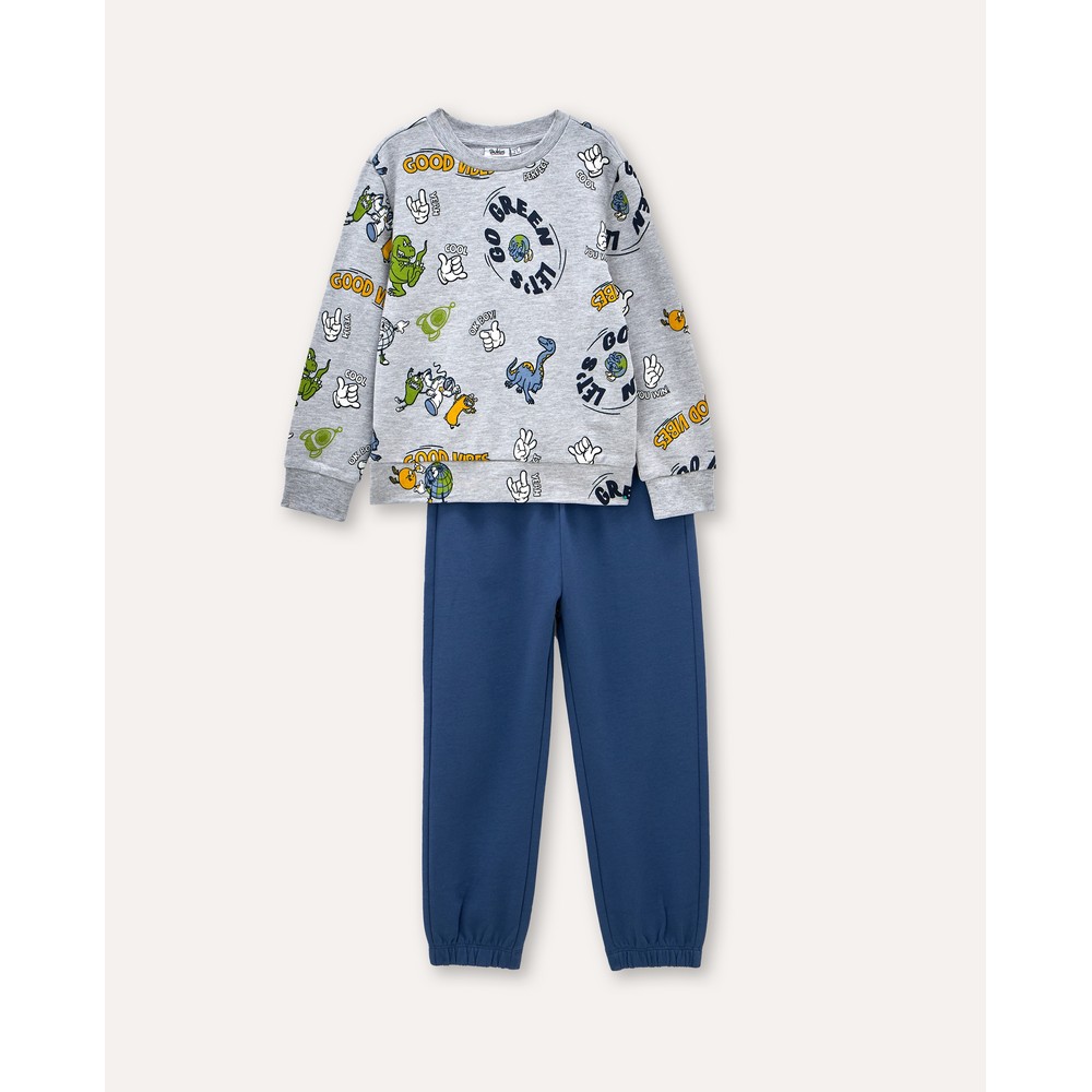 BLUKIDS TRENERKA KOMPLET MEDIUM GREY MELANGE 