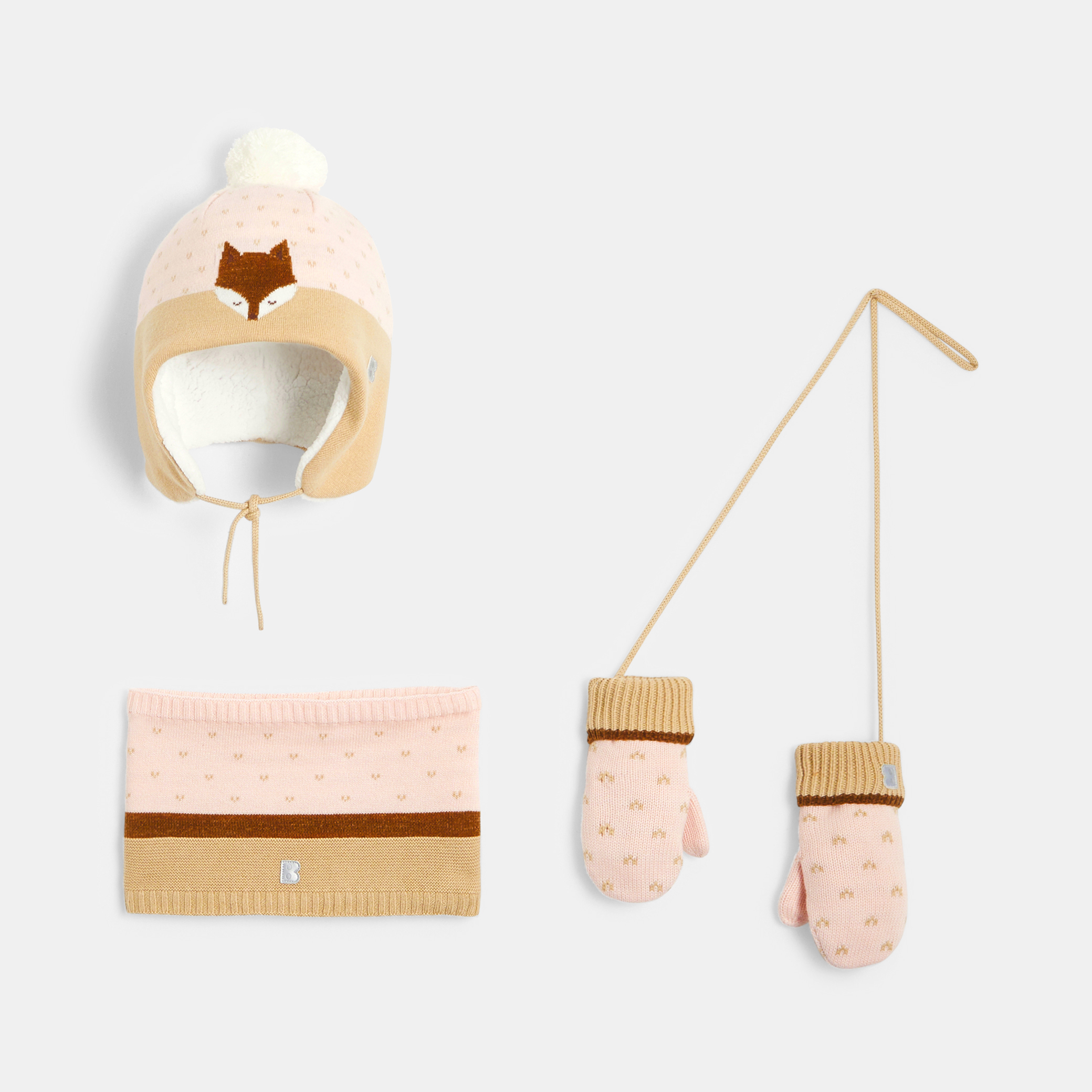 OBAIBI SET KAPA, SAL, RUKAVICE MOUFFLETTE 