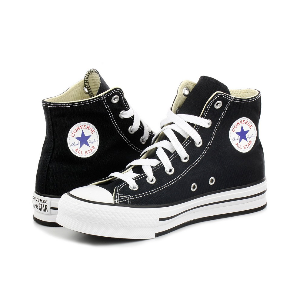 CONVERSE PATIKE CHUCK TAYLOR ALL STAR EVA LIFT CANVAS PLATFORM - BLACK/WHITE/BLA 