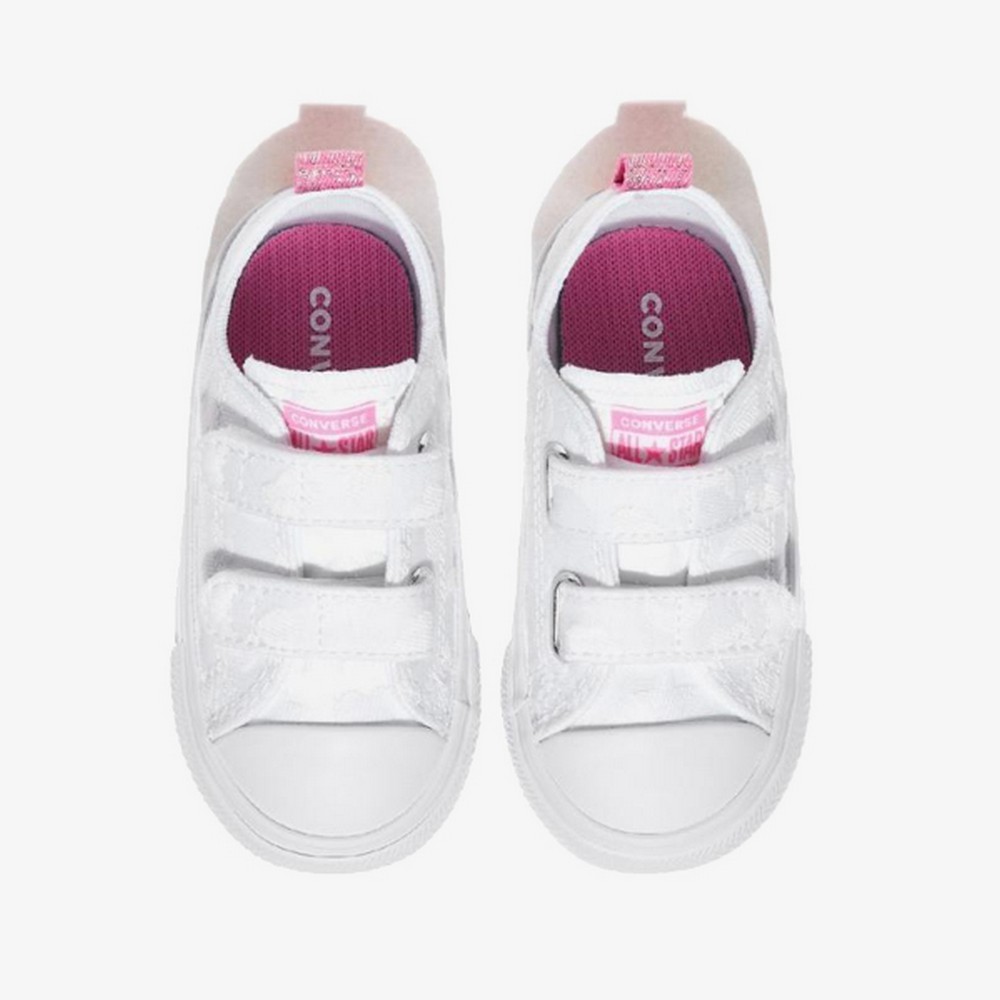 CONVERSE PATIKE CHUCK TAYLOR ALL STAR EASY ON SPARKLE - WHITE/OOPS PINK/WHITE 