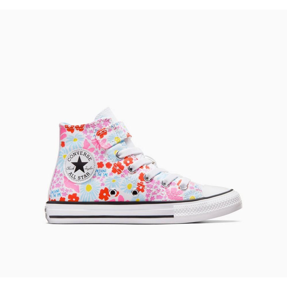 CONVERSE PATIKE CHUCK TAYLOR ALL STAR EASY ON FLORAL - WHITE/TRUE SKY/OOPS PINK 