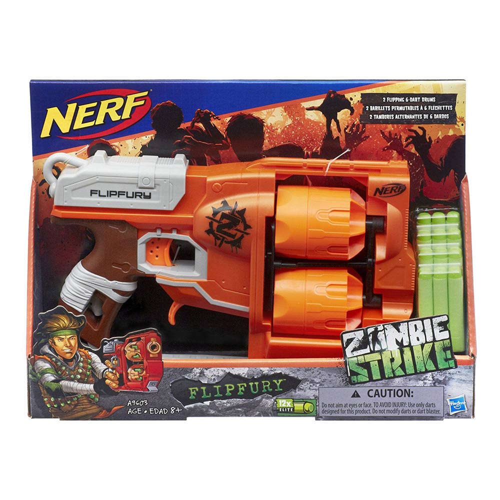 NERF ZOMBIE STRIKE FLIPFURY BLASTER 