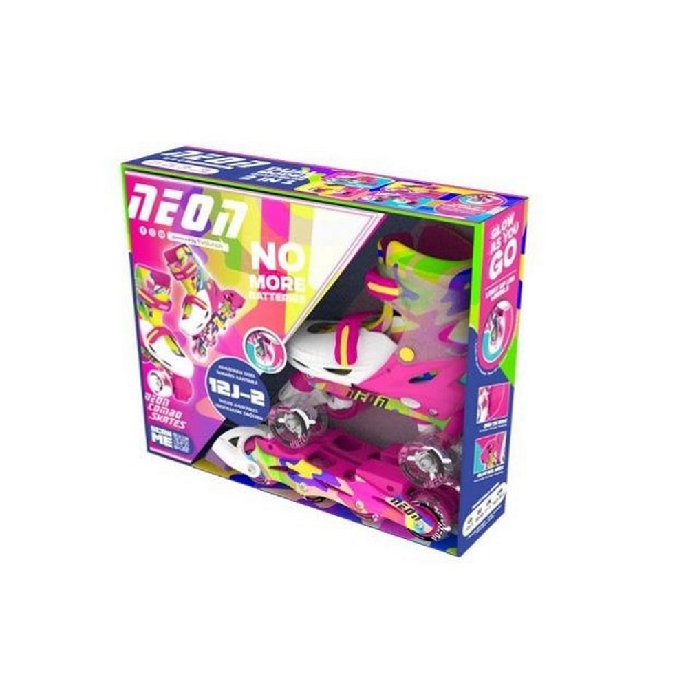 YVOLUTION NEON COMBO ROLERI 34-37 ROZE/ŽUTE 