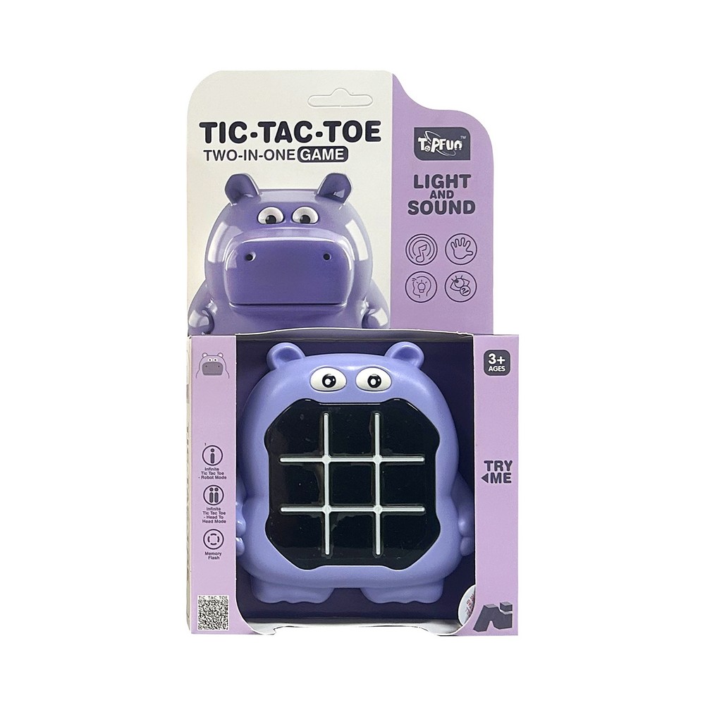 TIC-TAC-TOE 2 IN 1 GAME LIGHT & SOUND HIPPO 