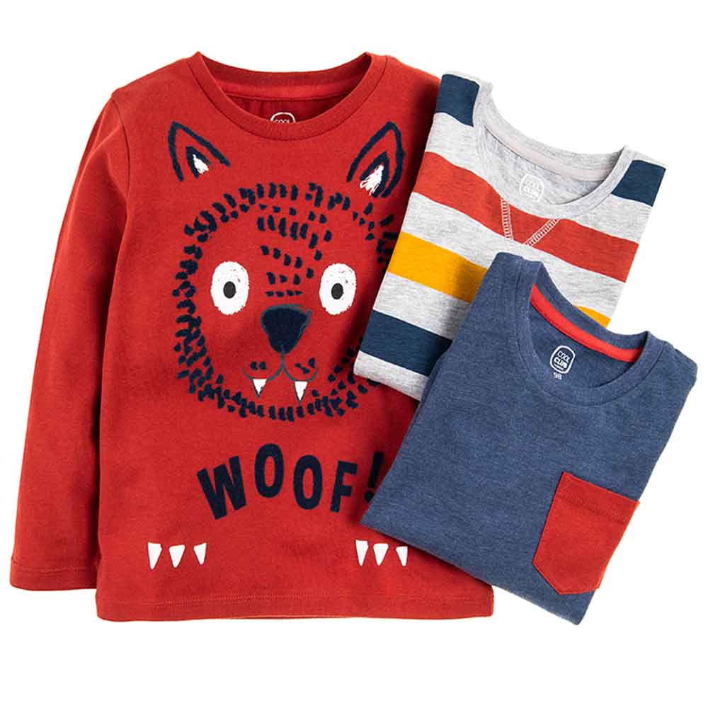 COOL CLUB MAJICA DUG RUKAV 3 PAK 