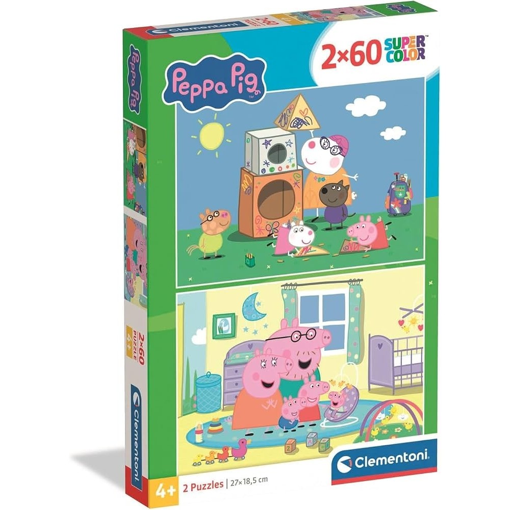 CLEMENTONI PUZZLE 2X60 PEPPA PRASE 