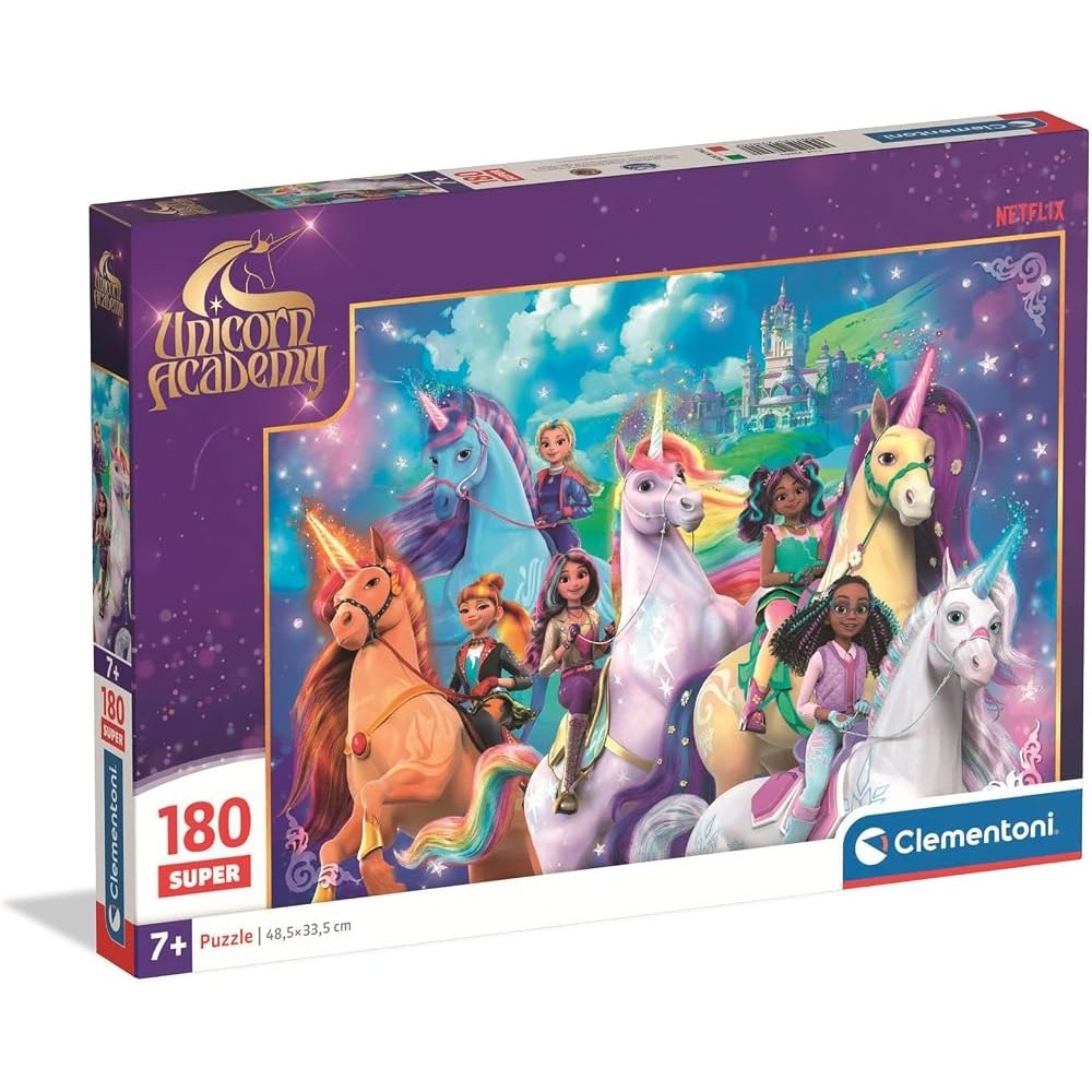 CLEMENTONI PUZZLE 180 SUPER UNICORN ACADEMY 2025 