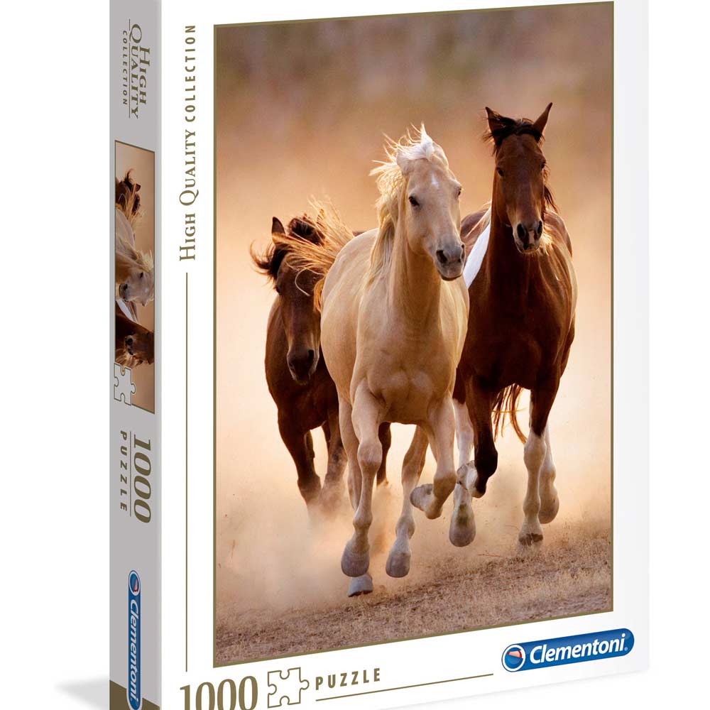 CLEMENTONI PUZZLE PZL 1000 HQC RUNNING HORSES 