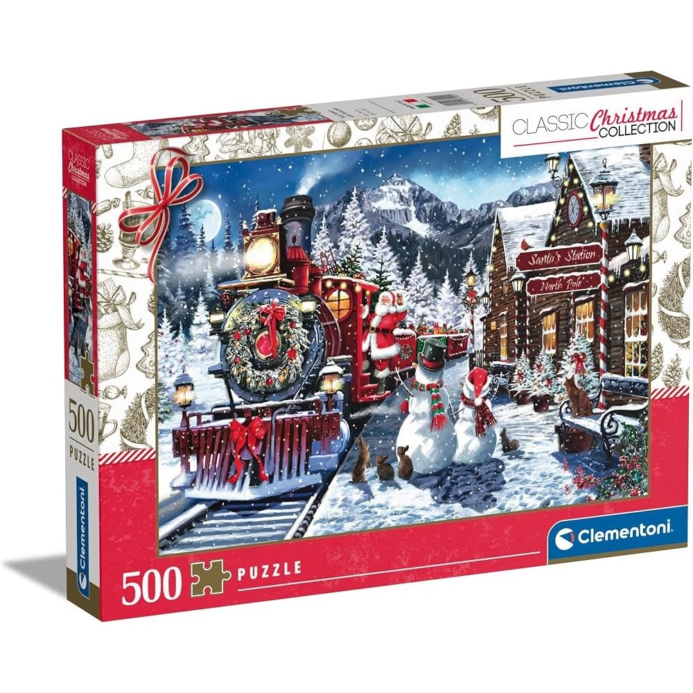 CLEMENTONI PUZZLE 500 HQC TRAIN STATION WITH.S. 