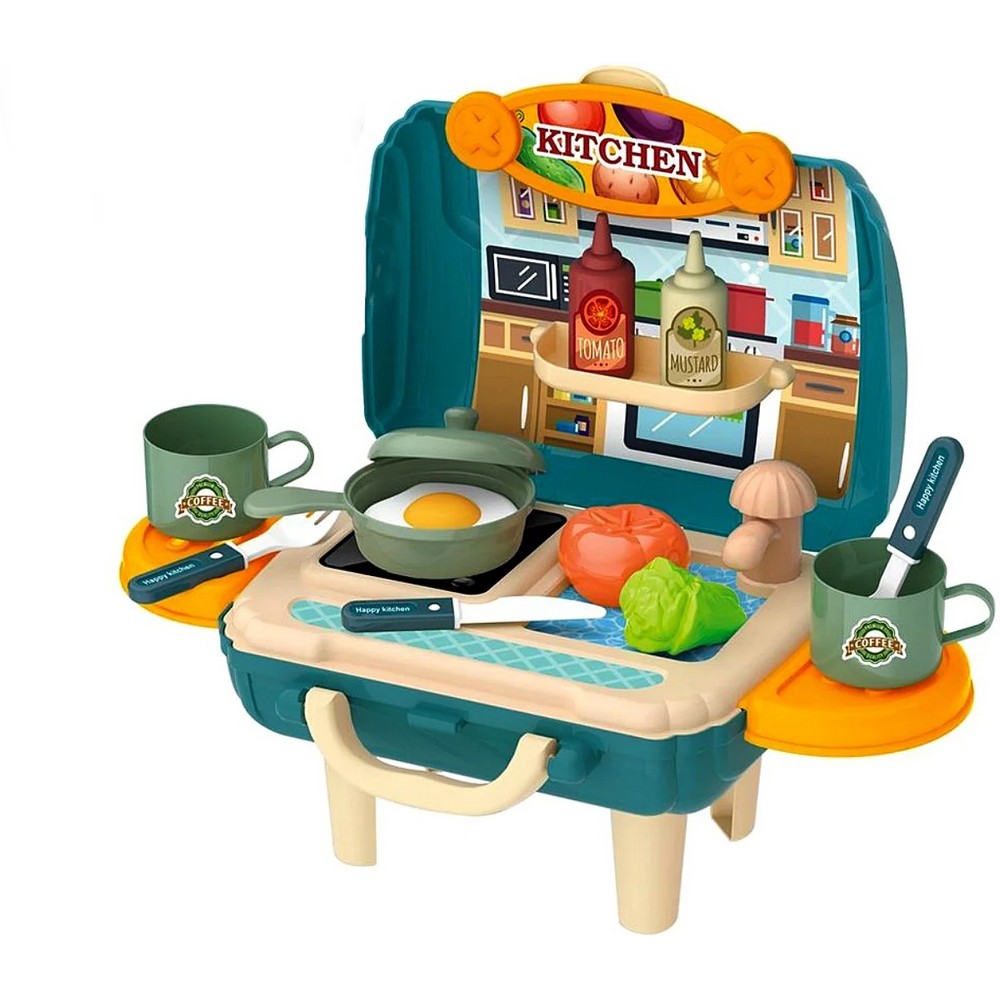 KITCHEN SET ZA IGRU 25PCS BLUE LUNA 23X9,5X19,5CM 