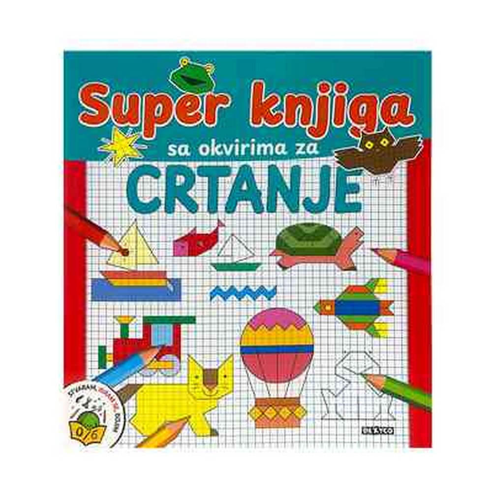 SUPER KNJIGA SA OKVIRIMA ZA CRTANJE 