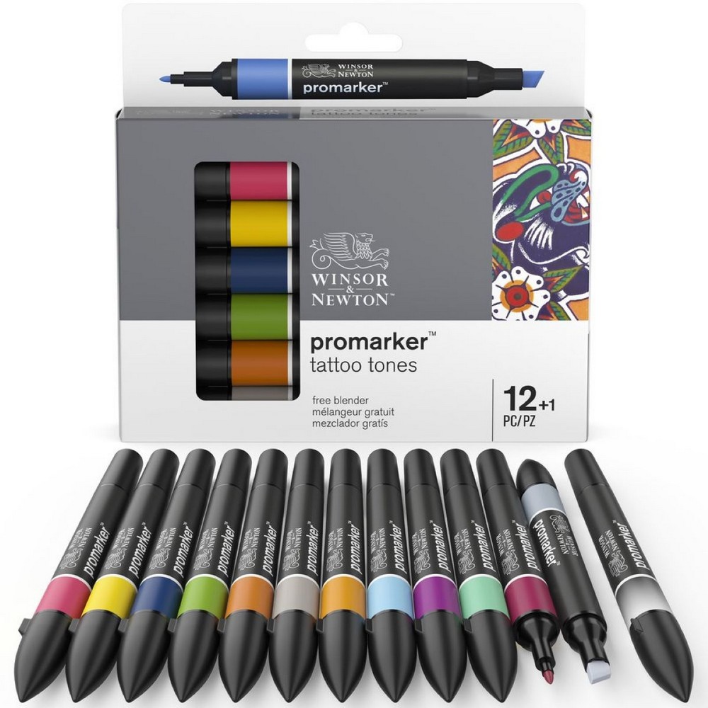 WINSOR AND NEWTON PROMARKER 12 TATTOO TONES 